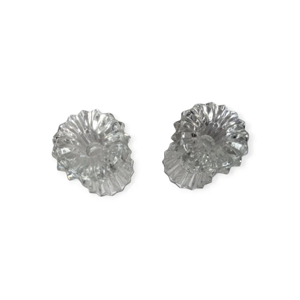 Mikasa Diamond Fire Pair of Crystal Candle Holders 4